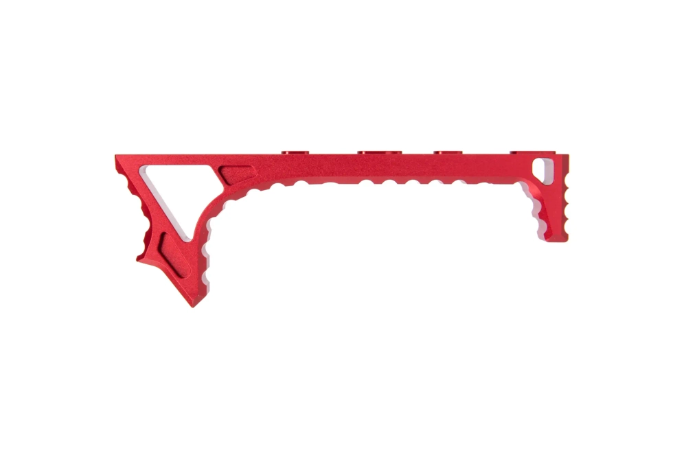 Hand Stop angle grip on MLOK rail Red
