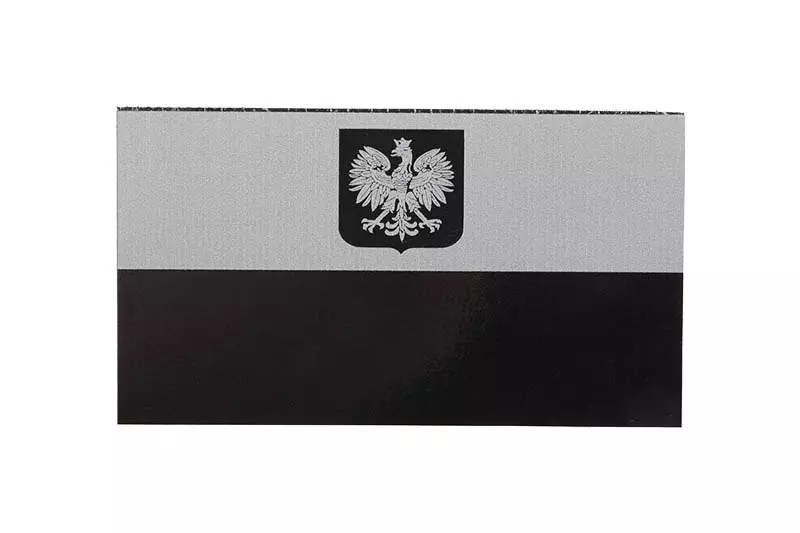 Naszywka IR - Flaga Polska A2 - GY/BLK