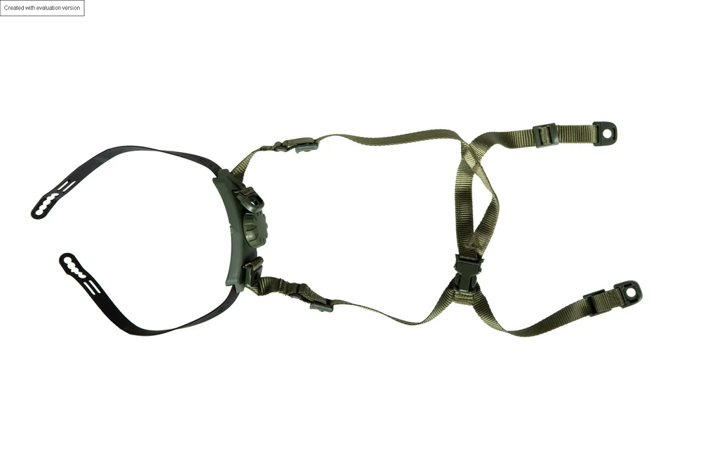 Helmet Webbing and Harness - Olive