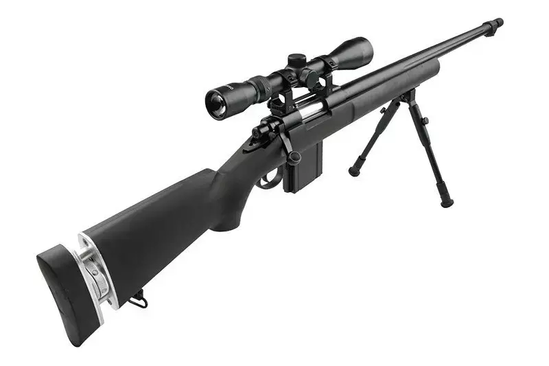 Airsoft pušky odstřelovací puška MB4405D s dalekohledem a dvojnožkou