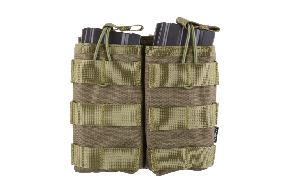 Dvojité pouzdro Open I pro zásobníky AK/M4/G36 - olivově zelené