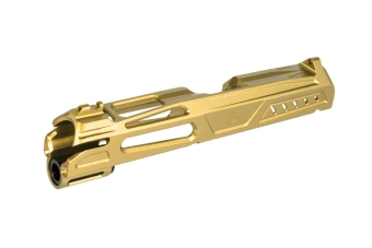 LA Capa Customs x SpeedQB COBRA hliníkový zámek pro airsoftové zbraně TM Hi-Capa 4.3 Gold