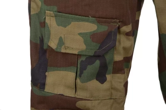 Combat Uniform Pants with knee pads - woodland