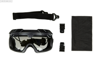 2in1 Tactical Goggles - Black / Tinted