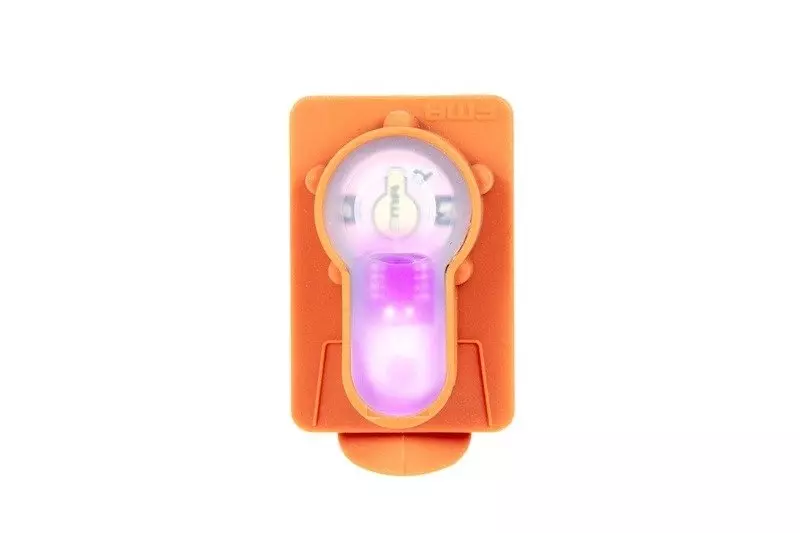 Lightbuck Card Button electronic marker - orange (pink light)