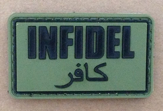 Naszywka 3D - Infidel - olive