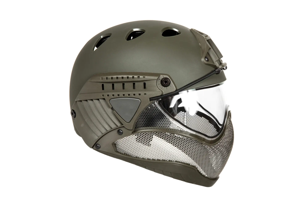 Casco Réplica Cara Completa Primero - Verde