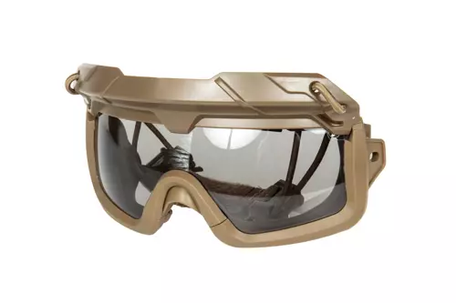 Taktické brýle 2v1 - Tan / Black