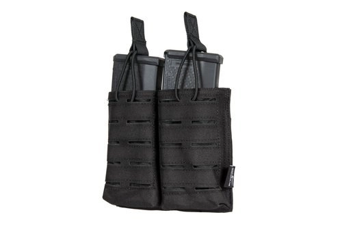 Double Laser-Cut MOLLE M4/M16 Magazine Pouch - Black