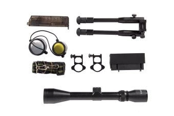 Airsoft pušky odstřelovací puška MB16D - s dalekohledem a dvojnožkou