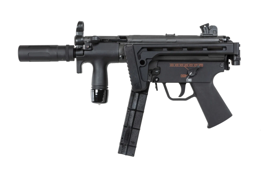ASG BOLT Airsoft SWAT K (B.R.S.S) machinepistool met dummy geluidsdemper