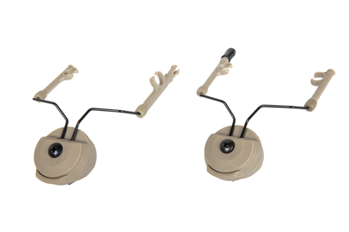 Adaptador de auriculares TacSky tipo Comtac para raíles MTEK Dark Earth
