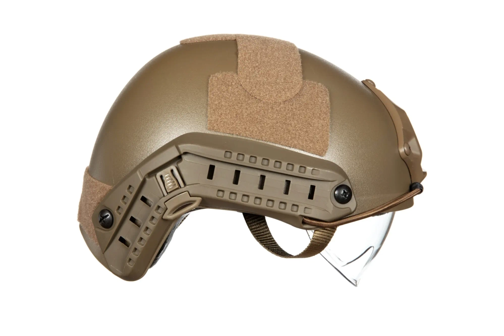 helma Replica X-Shield MH s brýlemi - Tan