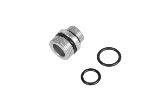 Adapter voor geluiddempers van 11mm CW naar 14mm CCW PCU Zilver