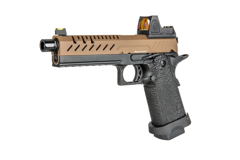 Pistola de airsoft Vorsk hi-capa 5.1 BDS - bronceado/negro