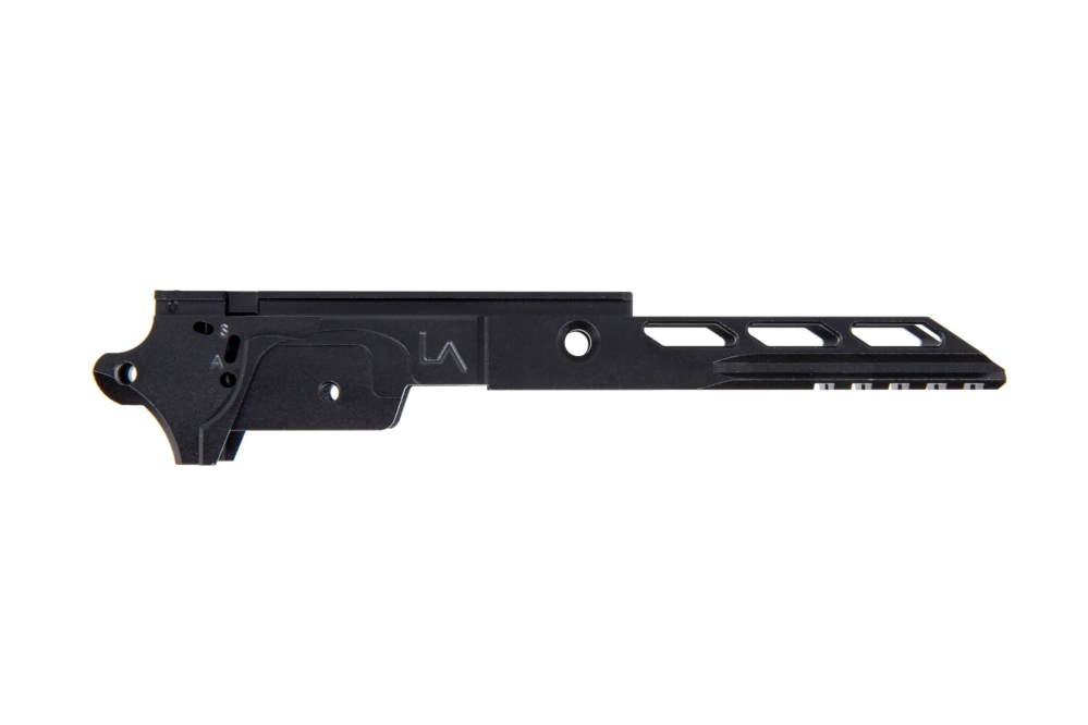 LA Capa Customs V2 Competition hliníkový rám pro airsoftové zbraně TM Hi-Capa (verze s výřezem) Black