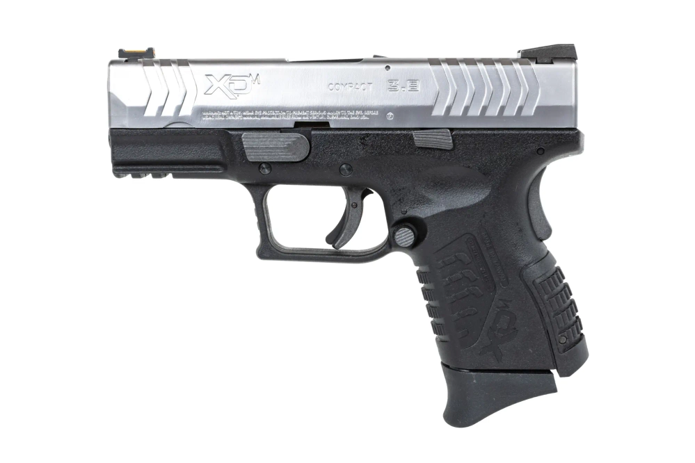 Pistolet ASG Cybergun x Springfield XDM 3.8" Compact Czarno-srebrny