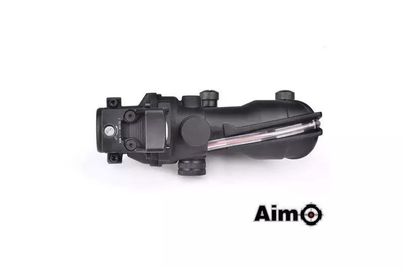 Replika lunety ACOG 4X32C (z podświetleniem światłowodowym i celownikiem RMR) - czarna