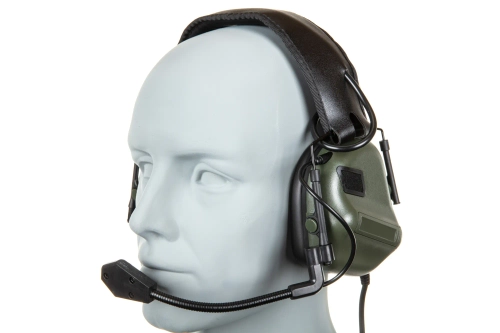 Wosport HD-08 Gen. 5 tactische headset Olijf