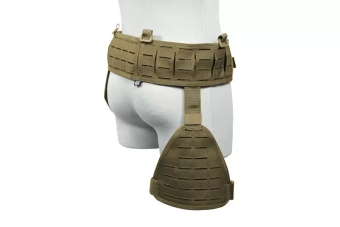 Ceinture tactique Découpe laser avec panneau de cuisse - bronzé