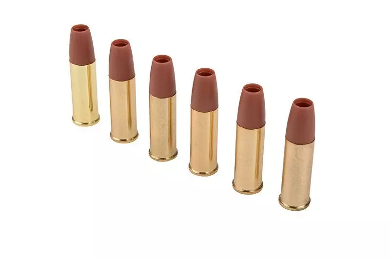 Juego de 6 cartuchos para réplicas revolver u Colt Python (6mm)