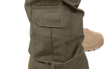 Kalhoty Combat Uniforma s chrániči kolen - olivová barva