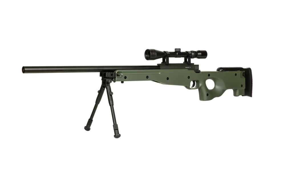Warrior I  Sniper Rifle Replica (with scope and bipod) - Olive