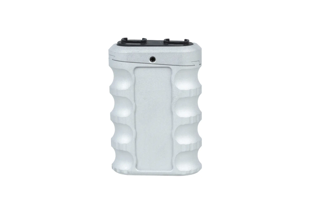 JJ Airsoft JA-1393 gehoekte frontgrip voor M-LOK/Keymod rail (aluminium) Zilver