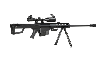Replika karabinu wyborowego Barret® M82 z Lunetą i dwójnogiem - czarna