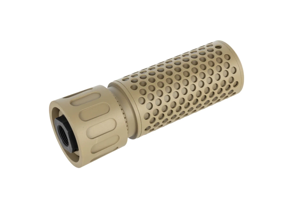 QD CQB 5KU replica sound suppressor kit with QD Tan replica flame suppressor