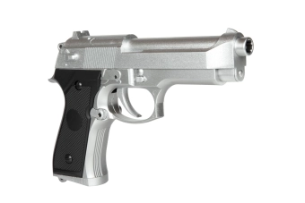 CM126 Silver electric pistol replica (with battery)