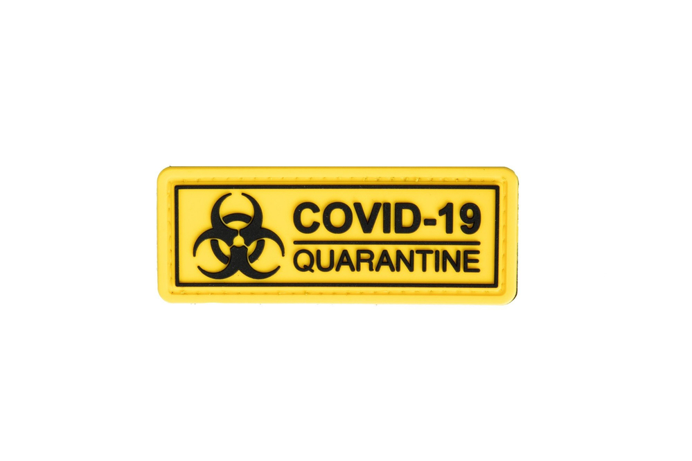 Patch 3D COVID-19 Quarantaine - jaune
