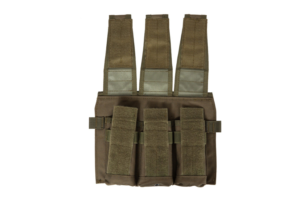 Funda triple 5.56 para chaleco Rush 2.0 - verde oliva