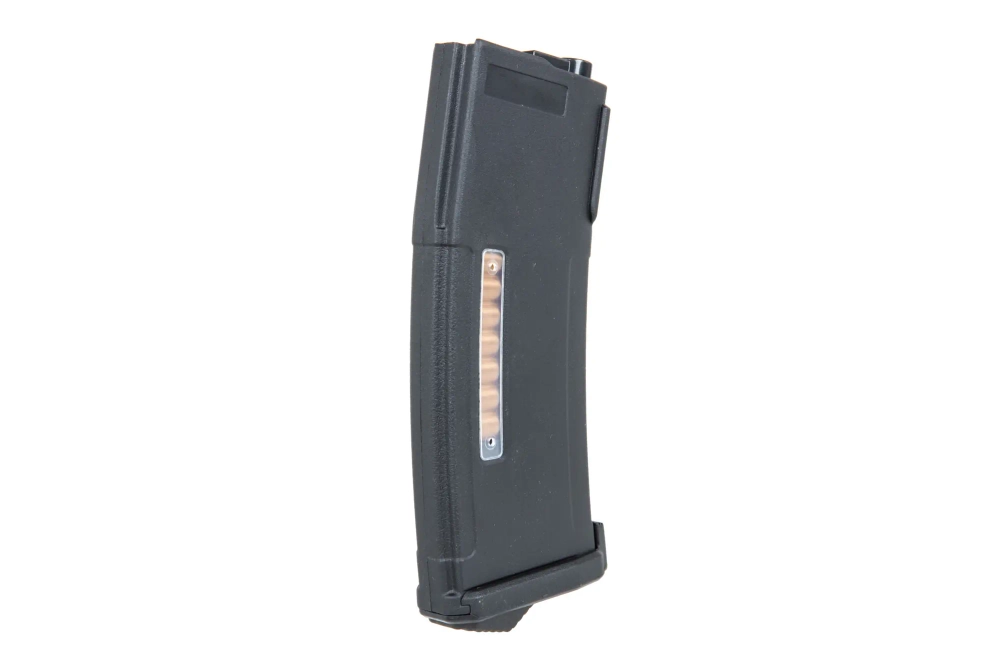 Magazynek Polimerowy Mid-Cap na 175 kulek Tornado z atrapami naboi do replik M4/M16 Czarny