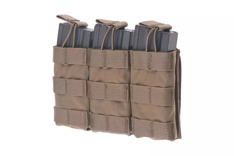 Étui triple Open Top pour chargeurs M4/M16 - brun coyote
