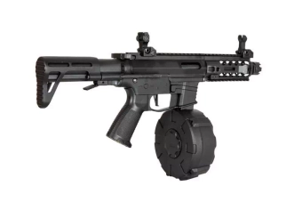 PX9 replica machinepistool (+ DRUM magazijn) - zwart