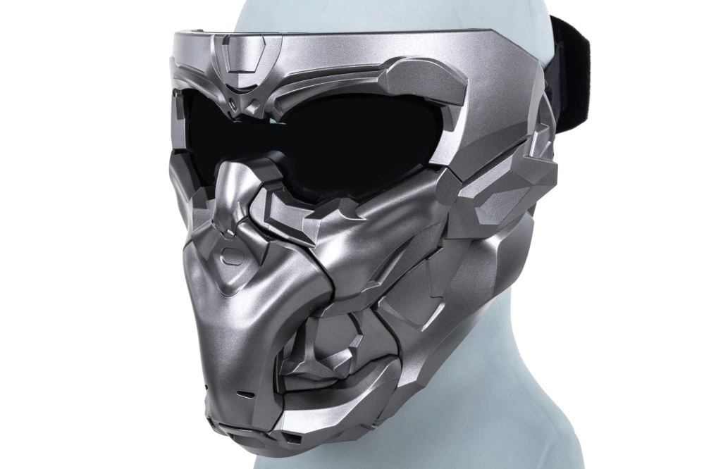 Wosport Doomsday MA-150 Juego de máscaras 2 en 1 Gris claro