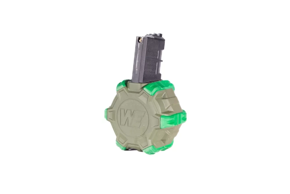 Drum green gas magazine 350 pellets for EC replica M4/M16 s(OUTLET)
