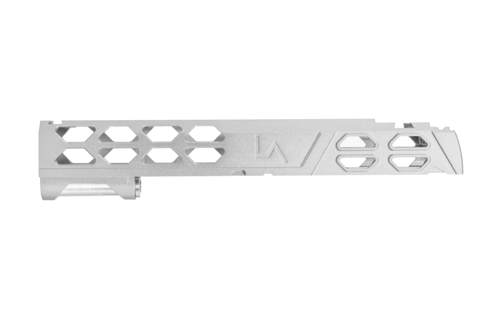 LA Capa Customs Cerradura de aluminanio VOID para réplicass TM Hi-Capa 5.1 Plata