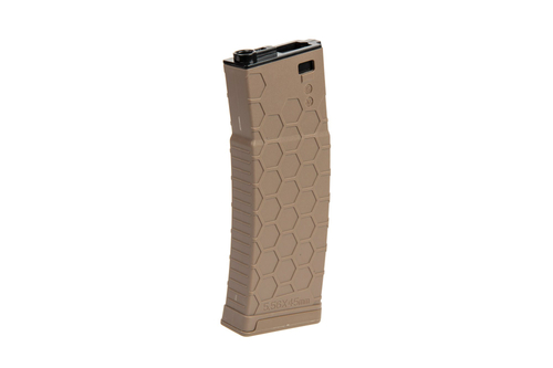Chargeur hi-cap 350 pastilles pour répliques M4/M16 - tan