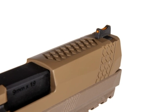 WE F18 Pistola Compacta Gas Verde replica TAN