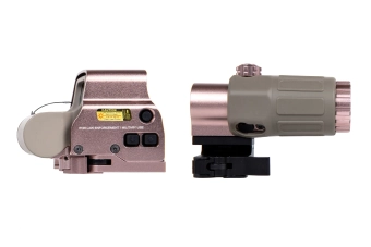 Zestaw kolimatora WADSN typu XTO z magnifierem typu T33 Dark Earth