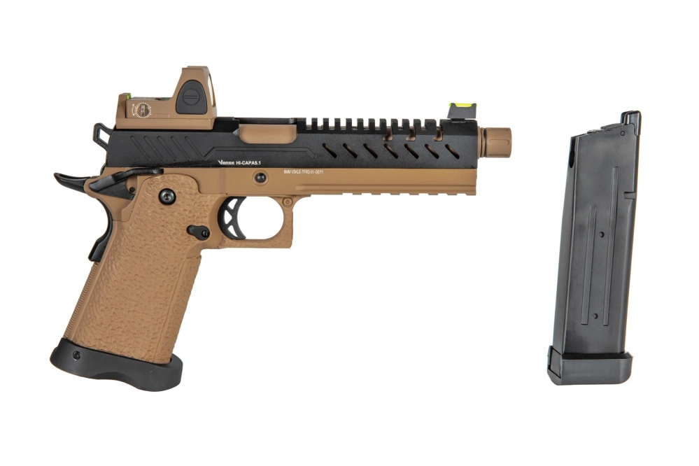 Vorsk Hi-Capa 5.1 BDS Pistol Replica - Black/Tan