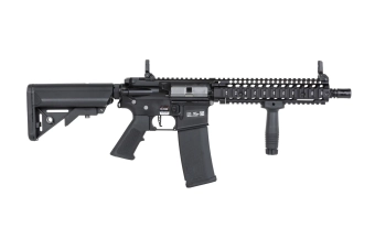 Specna Arms Daniel Defense® MK18 SA-P19 Prime™ Aster II ETU airsoft Carbine with Single Fire Only Brushless Motor Black