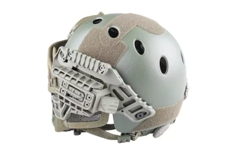 Réplica de casco FAST PJ G4 System con pantalla facial - Verde oliva