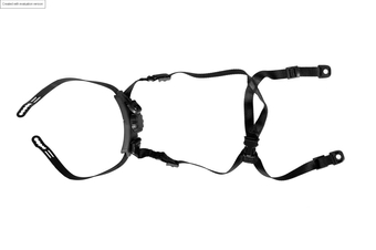 Fasunek oraz zawieszenie do hełmu - Czarny 