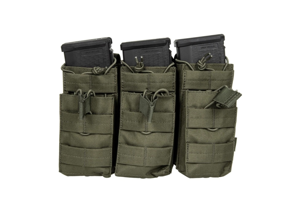Funda triple para 6 magasynk tipo M4/M16 - verde oliva