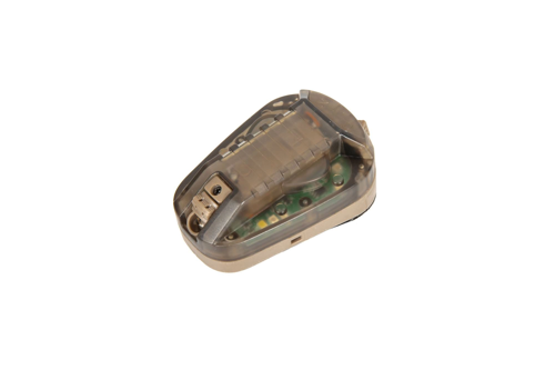 Helmet Electronic Light Marker - Green - Tan