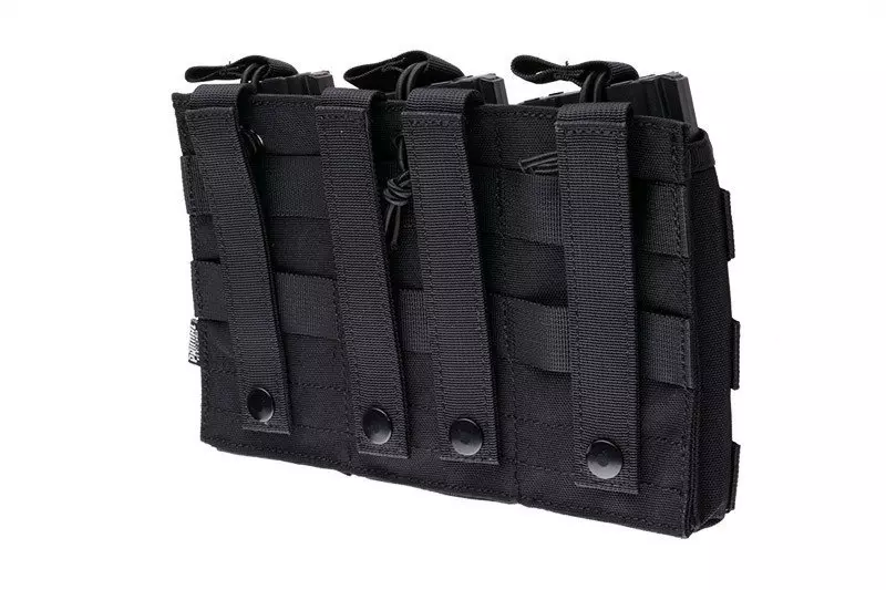Potrójna ładownica Open I na magazynki AK/M4/G36 - czarna