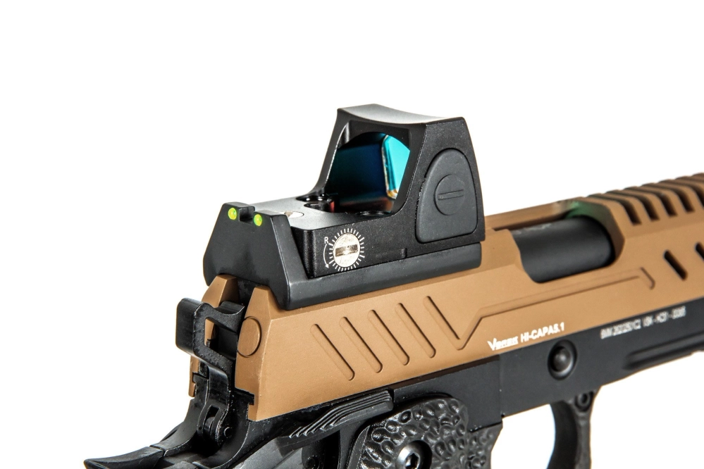 Pistolet airsoft Vorsk hi-capa 5.1 BDS - tan/noir